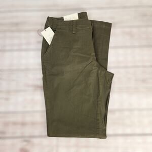 A New Day Mid Rise Slim Hip Olive Size 4/R Dress Pants NWT Casual